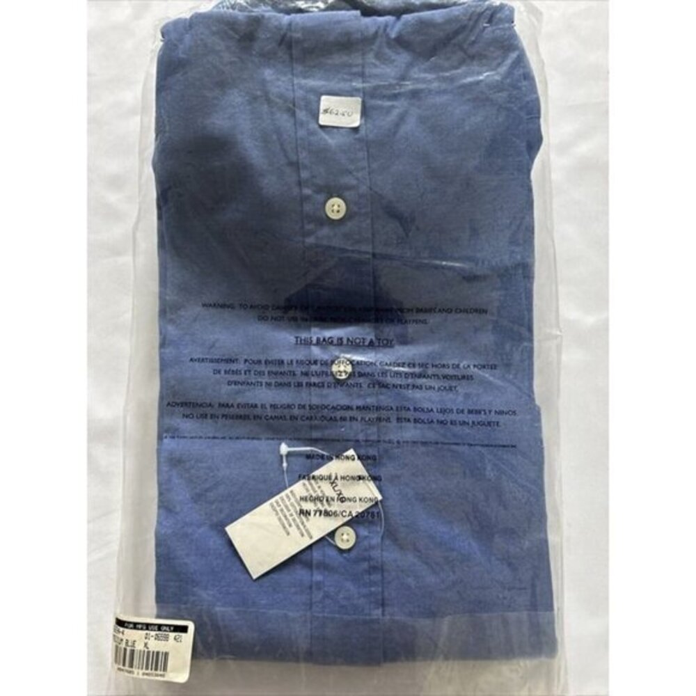 Tommy Hilfiger Golf Mens XL Blue Oxford Button Down Shirt Long Sleeve New